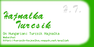 hajnalka turcsik business card